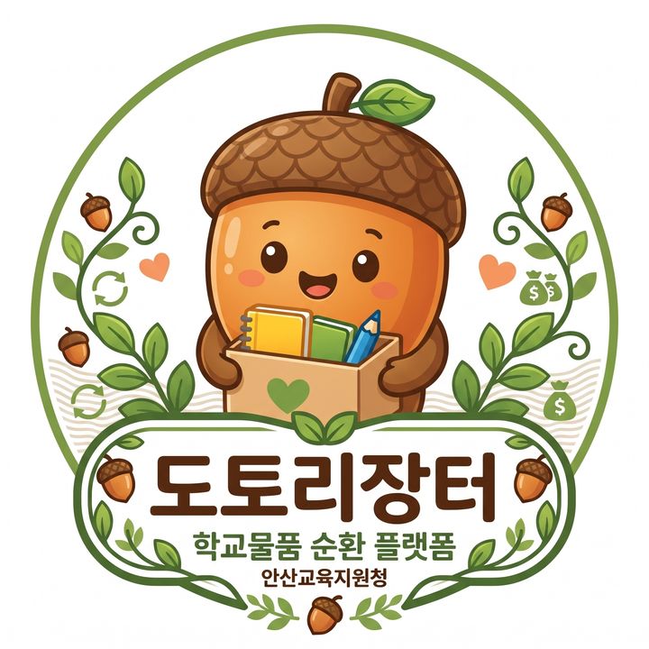[안산=뉴시스] 경기도안산교육지원청 학교물품 공유장터 '도토리장터' 메인 이미지. (사진=안산교육지원청 제공) 2026.07.30.photo@newsis.com *재판매 및 DB 금지