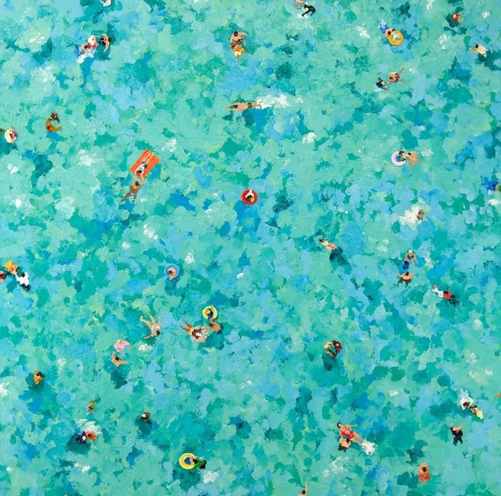 Floating People 130x130cm oil on canvas 2026 *재판매 및 DB 금지