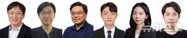 GIST-서울대-USC, 국제 공동연구팀. (왼쪽부터) 서울대학교 재료공학과 장호원 교수, GIST 신소재공학과 이상한 교수, 서던캘리포니아대학교(University of Southern California) 전기·컴퓨터공학과 J. Joshua Yang 교수, 서울대학교 재료공학과 김영민 석박통합과정생, 국민대학교 전자공학과 이윤정 교수, GIST 신소재공학과 양지웅 석박통합과정생. (사진=GIST 제공) photo@newsis.com
