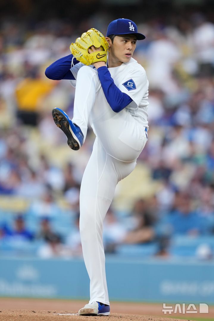 [로스앤젤레스=AP/뉴시스] 메이저리그(MLB) LA 다저스의 사사키 로키. 2026.07.31