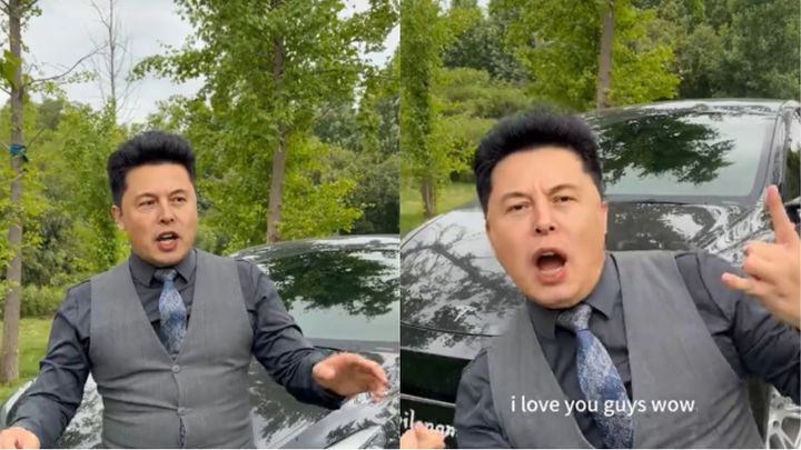 [서울=뉴시스] 지난 2022년 '중국의 일론 머스크'로 불렸던 마이룡의 모습이다. (사진 출처=틱톡 캡처)