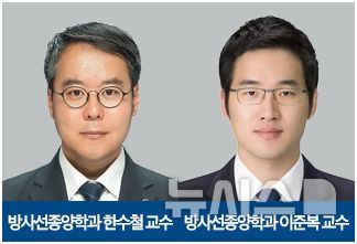 [서울=뉴시스] 왼쪽부터 한수철·이준복 강북삼성병원 방사선종양학과 교수. (사진= 강북삼성병원 제공)