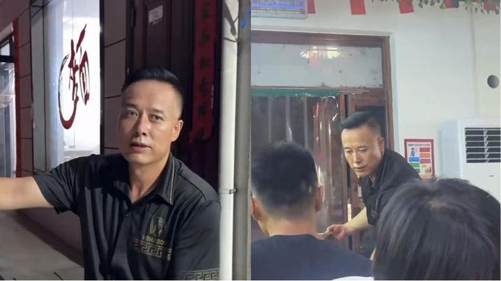 [서울=뉴시스] 일론 머스크와 놀라운 싱크로율을 자랑하며 중국 소셜네트워크서비스(SNS)에서 화제가 된 바비큐 식당 사장 마젠핑 씨 모습이다. (사진 출처=X 캡처)