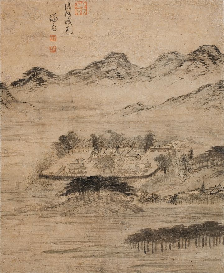 겸재 정선, 청하성읍도, 18세기, 25.9×31.7cm, 종이에 수묵담채, 겸재정선미술관 소장 *재판매 및 DB 금지