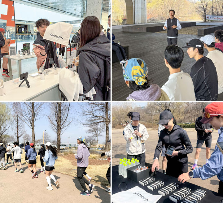 [서울=뉴시스] 더현대 러닝 클럽 오픈을 기념해 3월 여의도 한강공원과 더현대 서울 매장 등 여의도 일대에서 진행된 가민 러닝 세션 현장 (사진=현대백화점 제공) 2026.07.31. photo@newsis.com *재판매 및 DB 금지