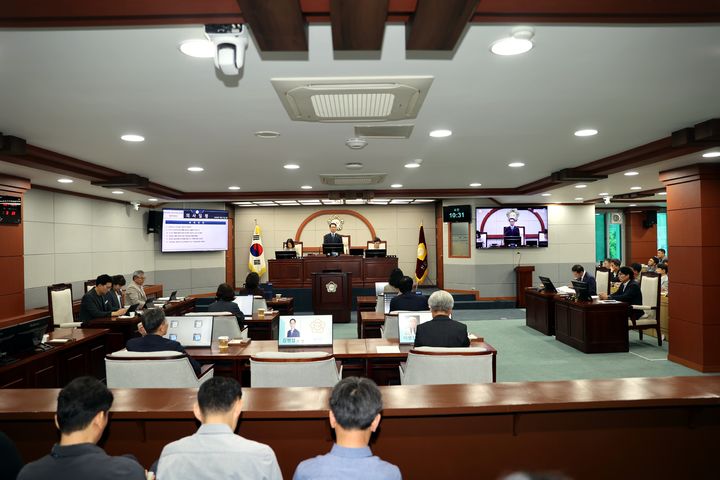 [진안=뉴시스] 전북 진안군의회 제308회 임시회 폐회. (사진=진안군의회 제공) 2026.07.31. photo@newsis.com *재판매 및 DB 금지