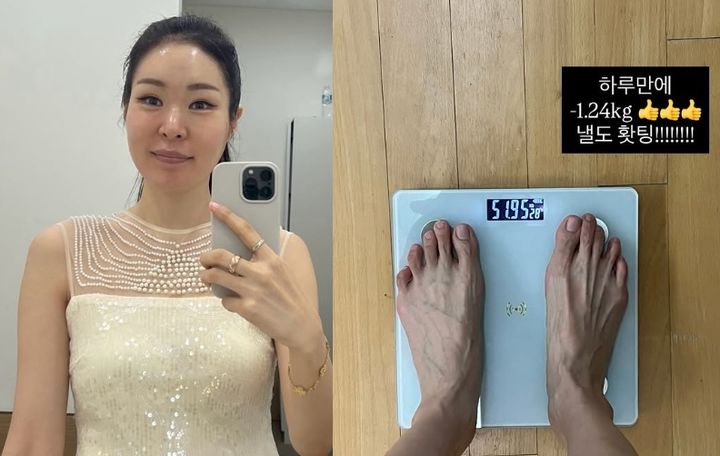 [서울=뉴시스] 지난달 31일 미자는 소셜미디어(SNS)를 통해 다이어트 클렌즈 2일차에 돌입한 근황을 공개했다. (사진=미자 인스타그램 캡처)