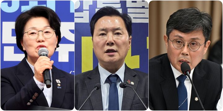 더불어민주당 전남광주통합특별시당 위원장 후보들. 맨 왼쪽부터 기호 1번 권향엽, 기호 2번 조계원, 기호 3번 안도걸 후보. (사진=뉴시스DB) *재판매 및 DB 금지