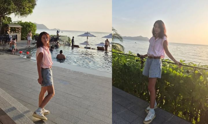 [서울=뉴시스] 3일 황정음은 소셜미디어(SNS)에 아들이 찍어준 사진을 올렸다. (사진=황정음 인스타그램 캡처)