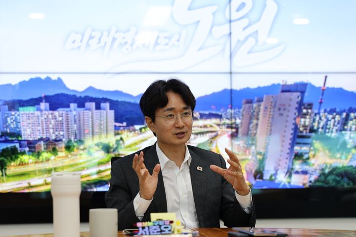 [서울=뉴시스] 뉴시스와 인터뷰하는 서준오 노원구청장. (사진=노원구 제공) 2026.08.03. photo@newsis.com *재판매 및 DB 금지