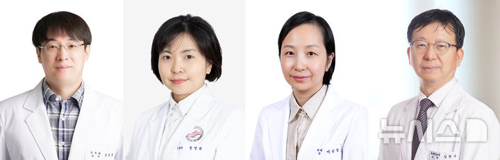 [서울=뉴시스] 좌측부터 강성훈 고려대학교 구로병원 신경과 교수, 정영희 평촌성심병원 신경과 교수, 이은성 고려대학교 구로병원 핵의학과 교수, 김현수 고려대학교 의과대학 해부학교실 교수. (사진= 고려대학교 구로병원 제공) 