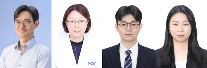 [울산=뉴시스] 울산과학기술원(UNIST) 생명과학과 강병헌(왼쪽부터) 교수, 국립암센터 표적치료연구과 공선영 교수, UNIST 생명과학과 윤남구 박사, UNIST 생명과학과 김소연 박사. (사진=UNIST 제공) 2026.08.04. photo@newsis.com *재판매 및 DB 금지