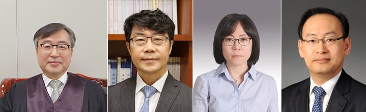 [서울=뉴시스] 대법관 후보추천위원회(위원장 박은정 이화여대 법학전문대학원 교수)는 4일 회의를 마치고 조희대 대법원장에게 후임 대법관 후보 4명을 추천했다. 조 대법원장이 이들 중 1명을 선택해 이재명 대통령에게 임명을 제청하게 된다. 왼쪽부터 후보군인 김문관(62·23기) 부산지방법원장, 김성수(57·24기) 서울고법 부장판사, 김예영(51·30기) 서울남부지법 부장판사, 김정중(60·26기) 광주지법 부장판사. (사진=대법원 제공). 2026.08.04. photo@newsis.com *재판매 및 DB 금지