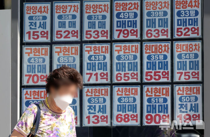[서울=뉴시스] 홍효식 기자 = 정부가 32억원이 넘는 고가 주택과 비거주 1주택자, 다주택자의 종합부동산세(종부세)를 내년부터 단계적으로 인상하는 내용을 담은 '2026 세제개편안'을 발표한 가운데 4일 서울 강남구의 한 부동산에 매물 정보가 붙어 있다. 2026.08.04. yesphoto@newsis.com