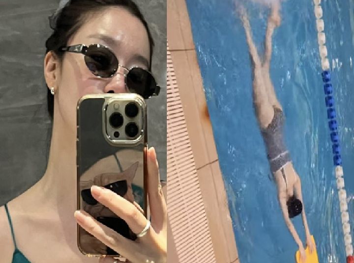 [서울=뉴시스]걸그룹 시크릿 출신 배우 한선화가 수영에 푹 빠진 근황을 공개했다. (사진=한선화 인스타그램 캡처) 2026.08.05