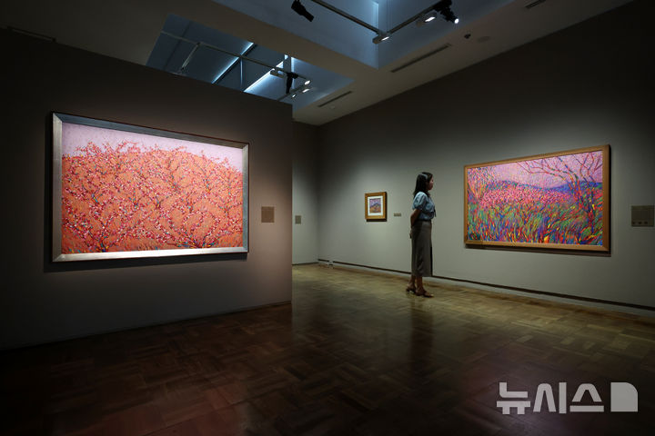 [서울=뉴시스] 박진희 기자 = 국립현대미술관 덕수궁 이대원의 회고전 '이대원: 당신을 슬프게 하는 것은 하나도 없다' 전시 전경. 2026.08.05. pak7130@newsis.com