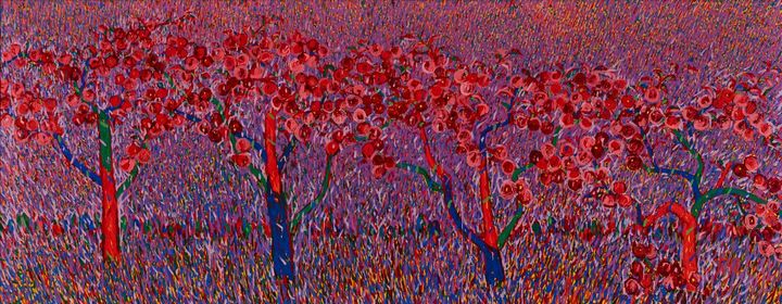 이대원, 〈사과나무〉, 2000, 캔버스에 유화 물감, 200 × 500cm, 서울미술관 *재판매 및 DB 금지