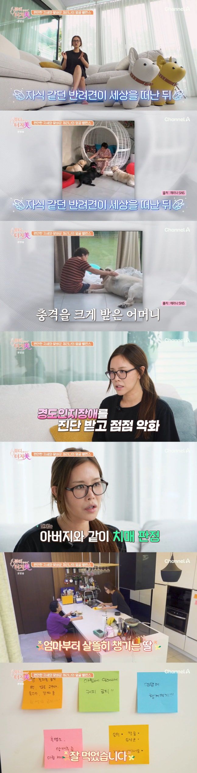 채리나 "엄마도 아버지처럼 치매 증상…반려견 떠난 후"