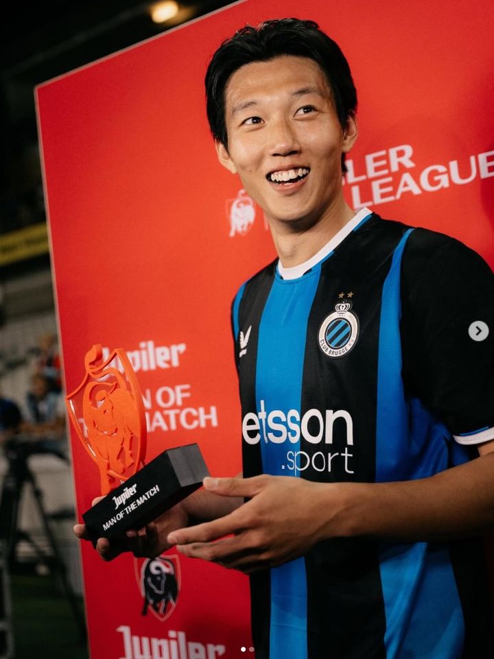 [서울=뉴시스] 벨기에 프로축구 주필러리그 클럽 브뤼헤의 이한범. (사진=클럽 브뤼헤 SNS 캡처) 2026.08.08. photo@newsis.com *재판매 및 DB 금지
