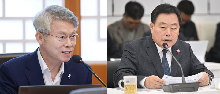 [전남광주=뉴시스] 민형배 전남광주통합특별시장과 김산 무안군수. (사진=뉴시스DB) 2026.08.09. photo@newsis.com *재판매 및 DB 금지