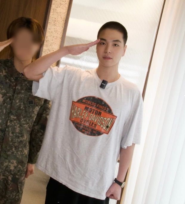 입대 앞두고 삭발한 구준회 "잘 다녀오겠습니다"
