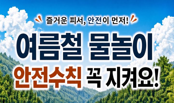 여름 휴가철 물놀이 안전사고 예방 포스터. *재판매 및 DB 금지