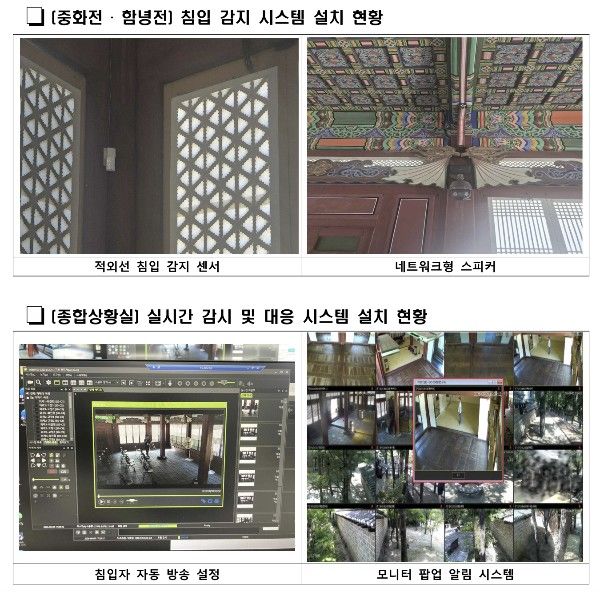 [서울=뉴시스] 덕수궁 전각 침입 감지 시스템 (사진=국가유산청 제공) 2026.08.10. photo@newsis.com *재판매 및 DB 금지