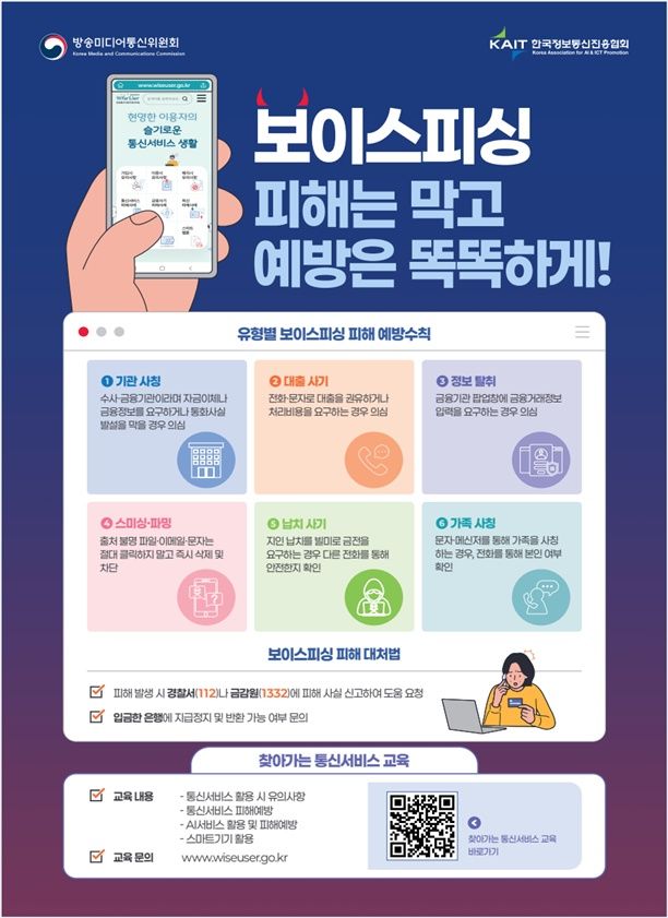 [서울=뉴시스]한국정보통신진흥협회(KAIT)이 인공지능(AI)을 악용한 보이스피싱 등 AI 서비스 피해예방을 위한 심화교육을 실시한다. (사진=KAIT 제공) *재판매 및 DB 금지