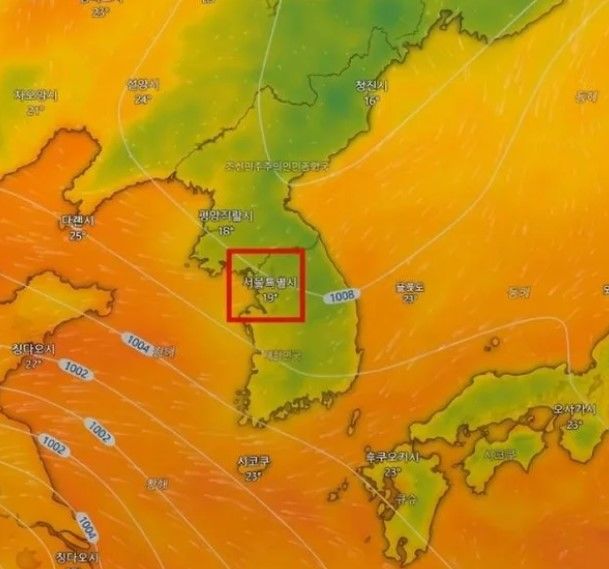[서울=뉴시스]12일 새벽 기온이 19도까지 떨어질 것으로 예상된다.(사진=윈디 캡처)2026.08.10.
