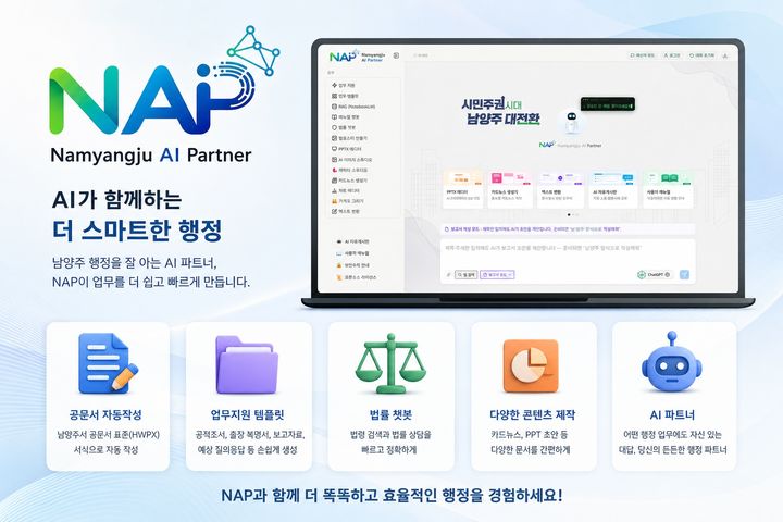 남양주시 자체 개발 AI 행정시스템 'NAP' (사진=남양주시 제공) photo@newsis.com *재판매 및 DB 금지