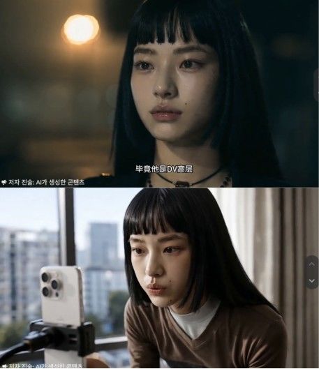 [서울=뉴시스] 인기 AI 숏드라마의 주연인 가상 인물 '팡타오즈'가 실제 인플루언서들을 뛰어넘는 고액의 광고료로 화제를 모으고 있다. (사진 출처=중국 숏폼 플랫폼 '더우인' 캡처)