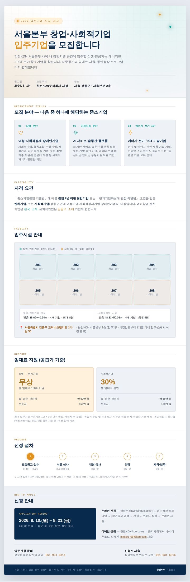 [세종=뉴시스]한전KDN이 서울특별시 고덕비즈밸리 소재 서울본부 사옥 내에 창업지원 공간을 구축하고 입주할 창업기업과 벤처기업, 사회적기업 8곳을 모집한다고 11일 밝혔다.(사진= 한전KDN 제공) *재판매 및 DB 금지