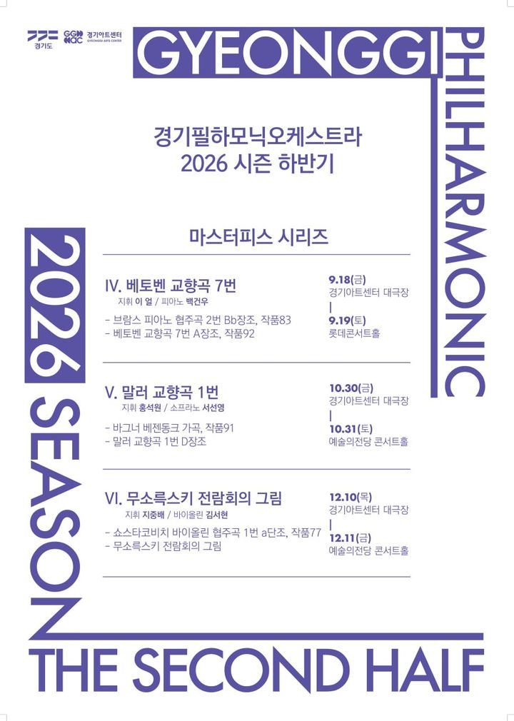 경기아트센터 '마스터피스 시리즈 Ⅳ·V·Ⅵ'(사진=경기아트센터 제공) *재판매 및 DB 금지