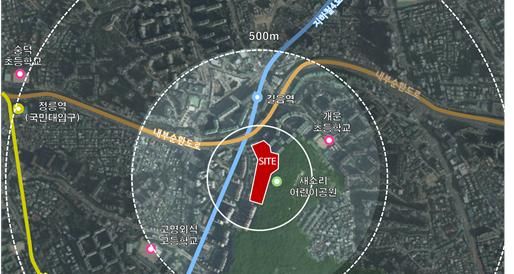 [서울=뉴시스] 서울 성북구 돈암동 624번지 외 16필지 일원의 길음역세권 장기전세주택사업 대상지 위치도. (사진=서울시 제공) 2026.08.12. photo@newsis.com *재판매 및 DB 금지