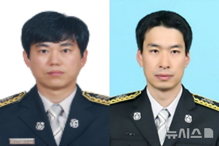 [인천=뉴시스] 인천 미추홀소방서 주안119안전센터 소속 임홍택(왼쪽)·심광보 소방위. (사진=인천소방본부 제공) 2026.08.12. photo@newsis.com
