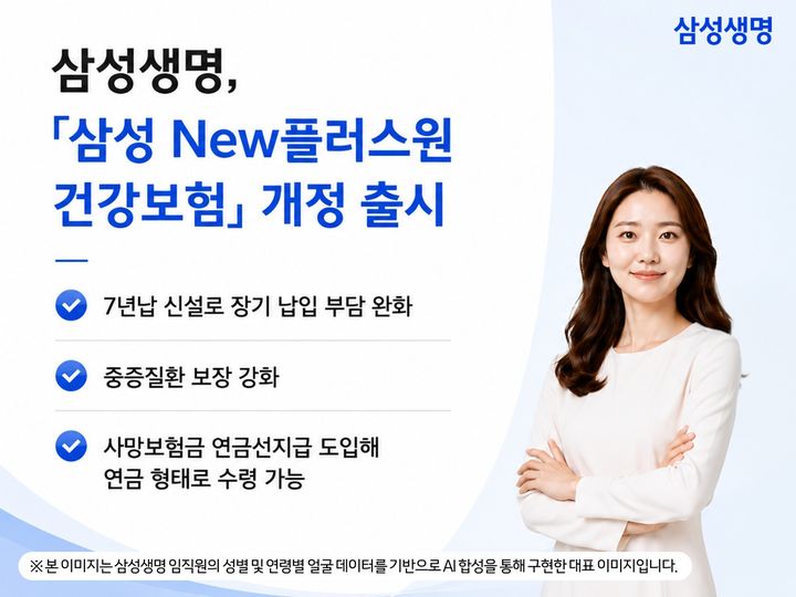 [서울=뉴시스] 삼성생명, '삼성 New플러스원 건강보험' 개정 출시 이미지. (사진=삼성생명 제공) 2026.08.12. photo@newsis.com *재판매 및 DB 금지