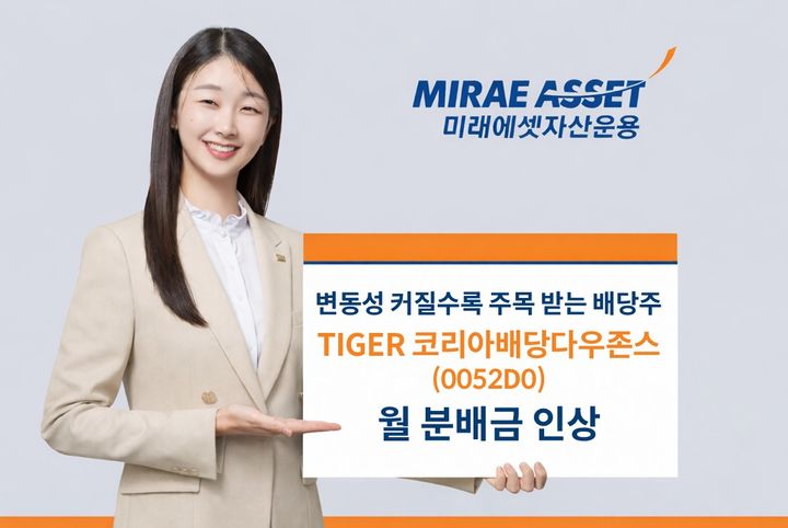 미래에셋, 'TIGER 코리아배당다우존스 ETF' 월 분배금 61원으로 인상