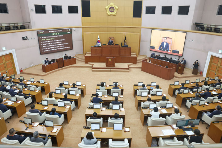 [대전=뉴시스] 대전시의회가 13일 제298회 임시회 제1차 본회의를 열고 있다. (사진= 대전시의회 제공) *재판매 및 DB 금지