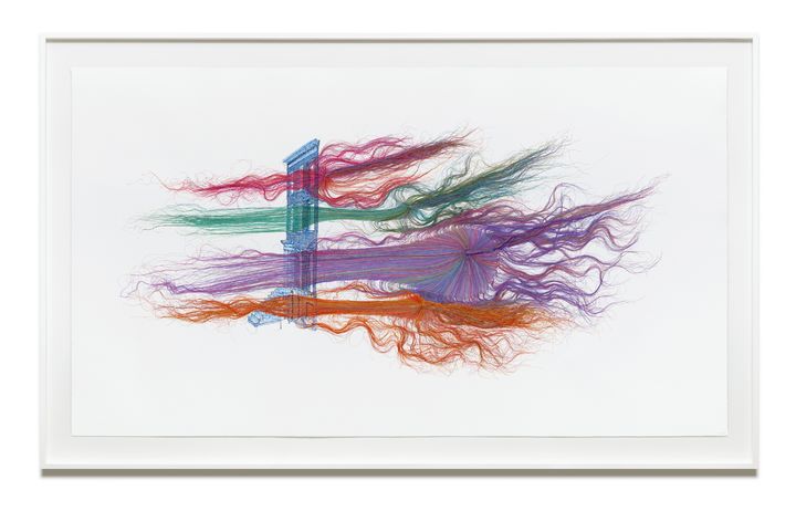 서도호, Breathing Home, 2025, Thread embedded in STPI handmade cotton paper, 140.6 x 251 cm. 사진=작가 및 STPI싱가포르 *재판매 및 DB 금지