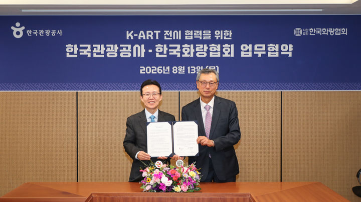 왼쪽부터 관광공사 민병선 관광산업본부장, 화랑협회 이성훈 회장. (사진=한국관광공사) *재판매 및 DB 금지