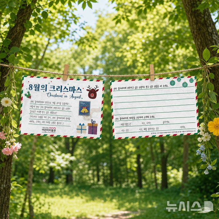 [서울=뉴시스] 서울역사박물관 어린이박물관이 개관 후 첫 여름 프로그램으로 선보이는 '산타의 여름휴가'. 트리에 소원을 남기면 박물관이 산타 대신 들어준다. 서울역사박물관 제공