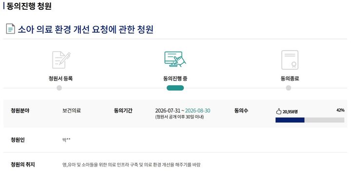 [수원=뉴시스] 청원글. (사진= 국회 국민동의청원 게시판 캡처) 2026.08.14. photo@newsis.com. *재판매 및 DB 금지