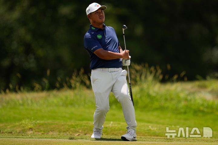 [멤피스=AP/뉴시스] 미국프로골프(PGA) 투어 플레이오프 1차전 페덱스 세인트주드 챔피언에서 준우승을 달성한 김시우. 2026.08.16.