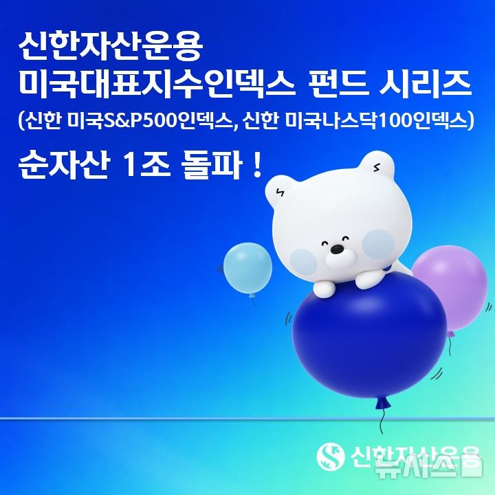 신한자산운용, 美대표지수인덱스 펀드 시리즈 순자산 1조 돌파