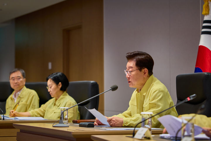[서울=뉴시스] 김진아 기자= 이재명 대통령이 5일 청와대에서 열린 을지 국가안전보장회의(NSC)를 주재하고 있다. (사진=청와대 제공) 2026.08.18. photo@newsis.com *재판매 및 DB 금지
