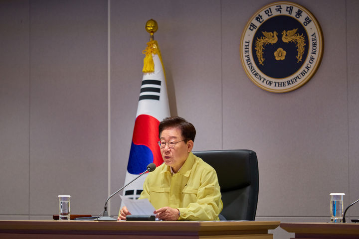 [서울=뉴시스] 김진아 기자= 이재명 대통령이 5일 청와대에서 열린 을지 국가안전보장회의(NSC)를 주재하고 있다. (사진=청와대 제공) 2026.08.18. photo@newsis.com *재판매 및 DB 금지