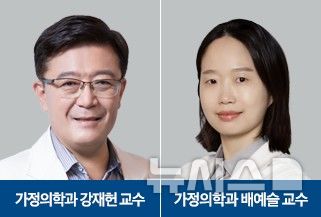 [서울=뉴시스] 왼쪽부터 강재헌, 배예슬 강북삼성병원 가정의학과 교수. (사진= 강북삼성병원 제공)
