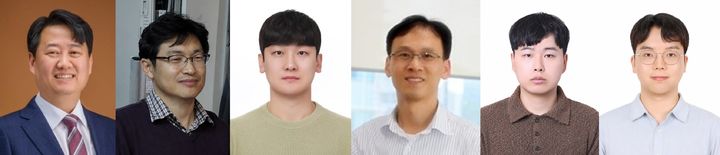 [울산=뉴시스] 김동석 UNIST 교수, 신태주 UNIST 교수, 신윤섭 한국화학연구원 박사, 김진영 UNIST 교수, 김동신 UNIST 연구원, 이재휘 UNIST 연구원. (사진=UNIST 제공) photo@newsis.com *재판매 및 DB 금지
