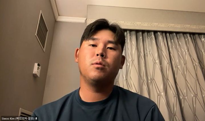 [서울=뉴시스] 김시우가 19일 오전 국내 취재진들과 화상 인터뷰를 진행하고 있다. (사진=PGA 제공) 2026.08.19. *재판매 및 DB 금지