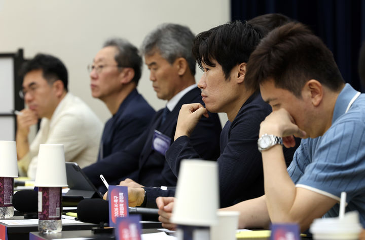 [서울=뉴시스] 박지성 K-축구 혁신위원회 공동 위원장. (사진=문화체육관광부 제공) 